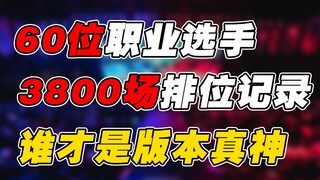 60位职业选手休赛期近4000把排位玩了什么？世界赛版本谁才是真神？
