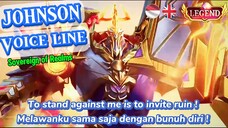 Johnson Voiceline skin Legends MLBB