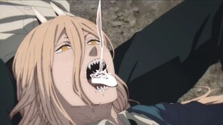 Chainsaw Man, but the blood is white