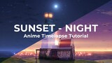 Sunset to Night Animation Timelapse | Anime Tutorial in After Effects