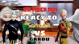 One punch man characters react || Saitama vs Garou || Manga Spoilers || Opm gacha club ||