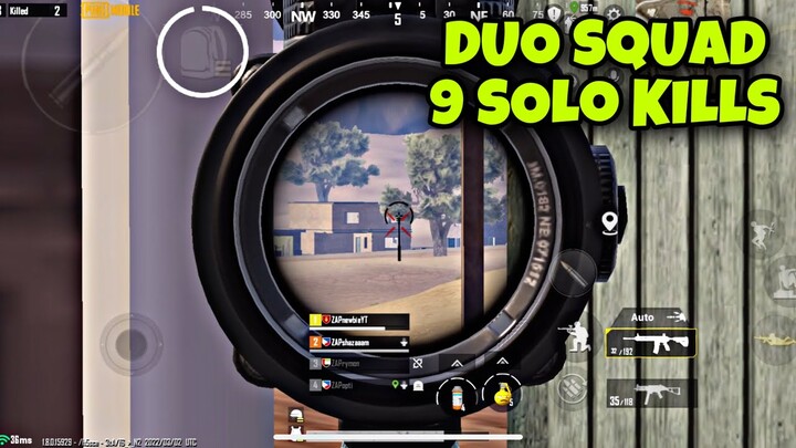 HIGH IQ GAMEPLAY DUO SQUAD 9 SOLO KILLS | TOURNAMENT ELIMINATION | CHICKEN DINNER