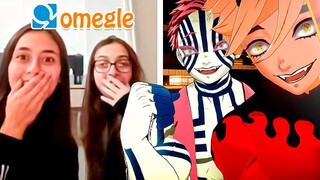 🤣 AKAZA E DOUMA DE DEMON SLAYER ENTRAM NO OMEGLE!