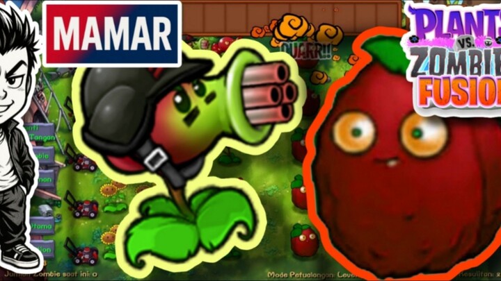 Plants VS Zombies Fusion || Level : 1-4 - Nut Cherry Yang Merah dan Kipli Gatling Dan Zombie Lembing