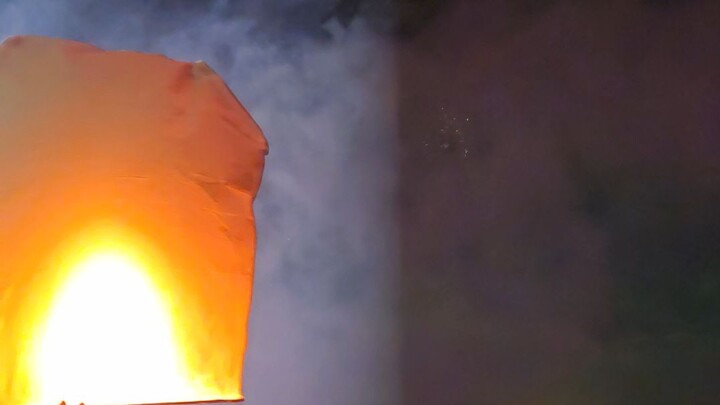 The New Year celebration on the beach in Ban Krut, Prachuap Khiri Khan Province, with fireworks .