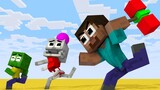 Skeleton and Zombie : Tiny Zombie VS Giant Skeleton - Funny Video  - Minecraft Animation