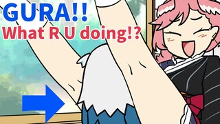 Gura is a Hentai!? Lui's japanese class! | hololive animation