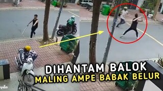 MAMPUSIN !! Pelaku Dihantam Balok Dari Belakang Sampai Bertubi-Tubi !! Curanmor Gagal 2023