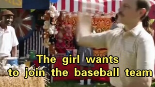 少年谢尔顿:小谢耳朵的姐姐大展神威。The girl wants to join the baseball team.