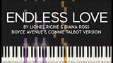 Endless Love (Lionel Richie & Diana Ross) Boyce Avenue version synthesia piano tutorial |sheet music