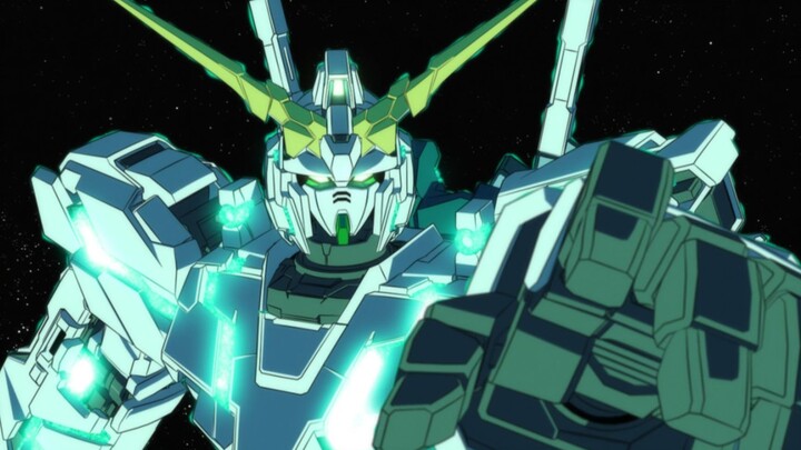 Unicorn Gundam escapes from the control of the enemy aircraft, and easily blocks all damage with onl