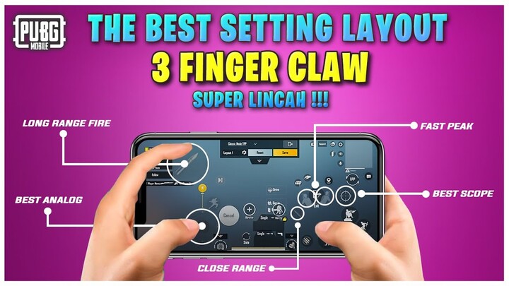 CARA SETTING KONTROL LAYOUT PUBG MOBILE | SETTING KONTROL 3 JARI AGAR LINCAH PUBG MOBILE | PART 3