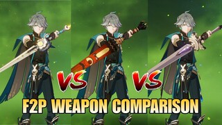 F2P : Alhaitham Weapon Comparison!!! Which One is Best? [GENSHIN IMPACT]