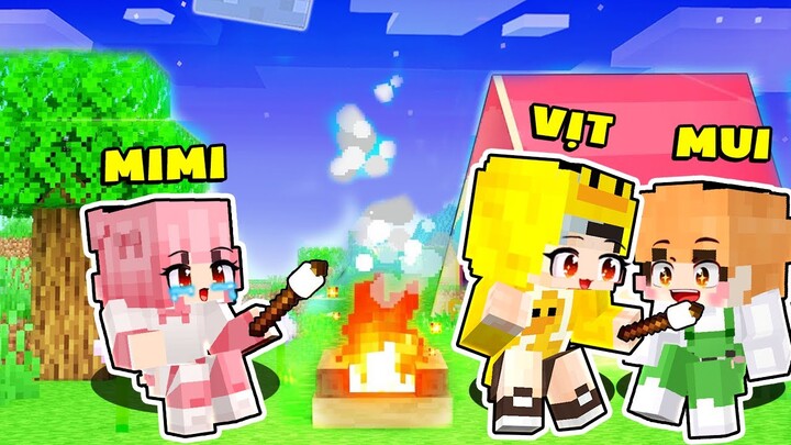 Mr Vịt Làm Mimi Bật Khóc Khi Đi Cắm Trại Ban Đêm Cùng Hero Team | Animation Minecraft