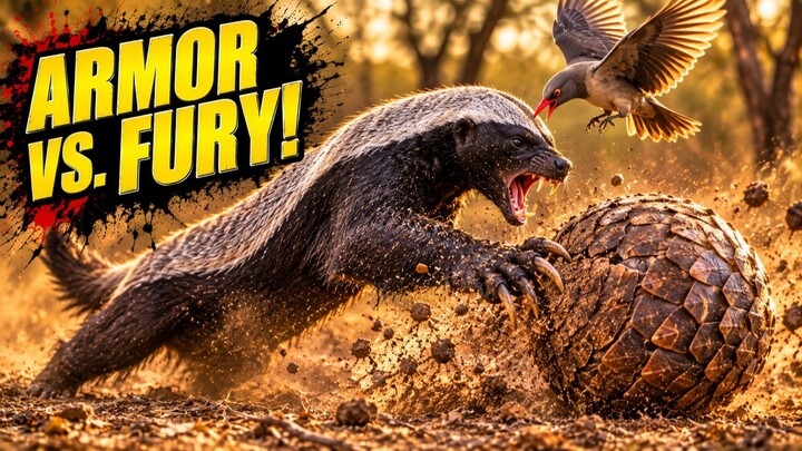 Pangolin Vs Honey Badger | Nature's Cleanup Crew: Fish and Oxpeckers Save a Tick-Infested Pangolin