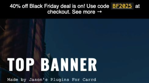NEW free #carrd plugin of the month: Top banner