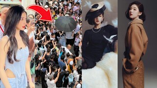 Crowds gathered to see AngelaBaby attend the event,ZhaoLusi is different on the cover magazine