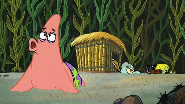 Bikini Bottom has ten buckets of good fortune, while Squidward owes ten buckets.