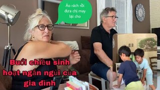 Buổi chiều sinh hoạt nhắn ngủi của gia đình bên chị chồng/cuộc sống pháp/gia đình việt Pháp