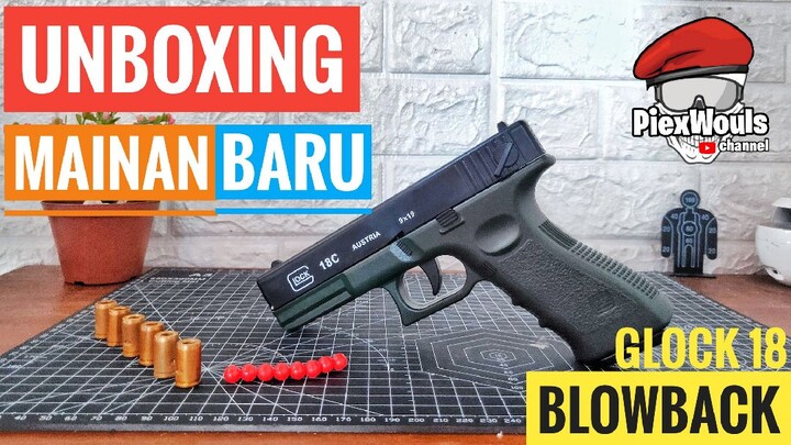 Review Unboxing mainan Glock 18 Spring blowback