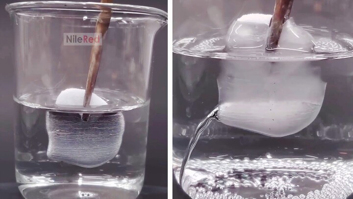 What happens when mercury falls into liquid nitrogen?