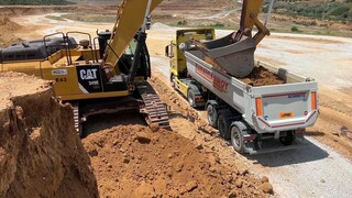 Caterpillar 349E Excavator With Weighing System On Board Loading Lorries - Inter