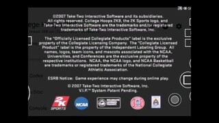 College Hoops 2K8 (PS2) - UMES vs Kentucky. AetherSX2.