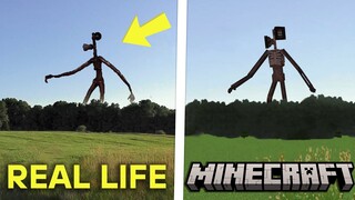 Siren Head - Minecraft Horror side-by-side Compilation