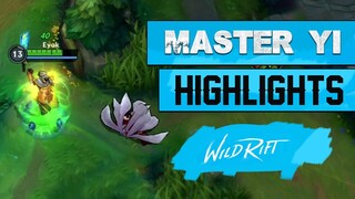 WILD RIFT - MASTER YI GAMEPLAY HIGHLIGHTS