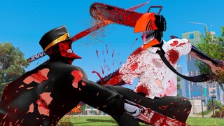 CHAINSAW MAN vs HOMEM KATANA no GTA 5!!!