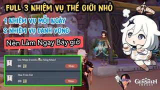 3 Nhiệm Vụ Thế Giới | Hoa trên cát - gia nhập eremite bao sống khoẻ genshin impact