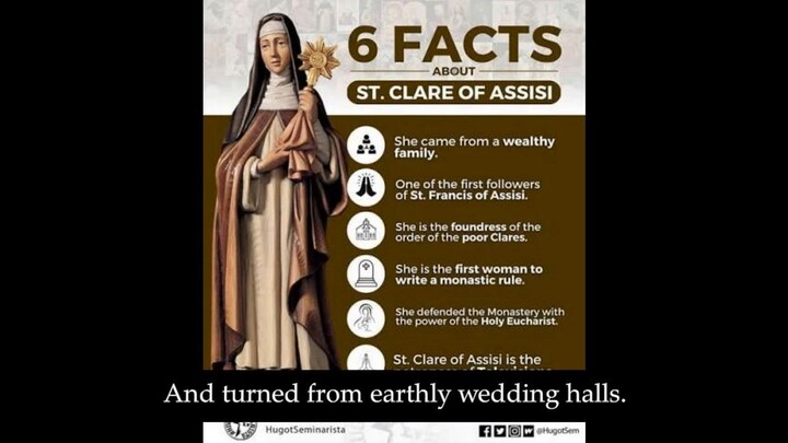 Saint Clare sung in Gregorian - Feast Day