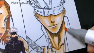 用死神风格来画出鬼灭之刃和咒术回战,会变什么样？