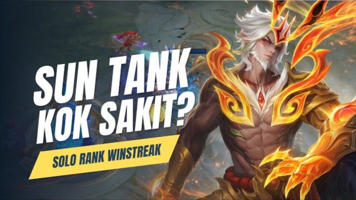 SUN EMBLEM TANK?! TAPI DAMAGE-NYA TETAP GILA ( challenge sun tank ) - Mobile Legends