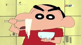 Shin Cậu Bé Bút Chì Full Màn Hình - Shin ăn mì trôi ống tre
