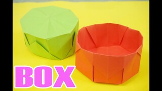 Hướng dẫn gấp hộp quà bằng giấy - Origami Box Easy- Origami - Bowl, Dish How to make a Paper Bowl