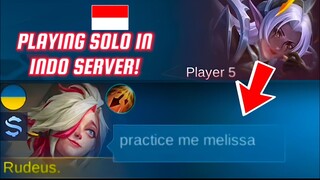 PRACTICE PRANK ON INDONESIA SERVER!! (intense match) - mobile legends