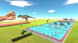 Feeding Aquatic Predators with Dinosaurs - Animal Revolt Battle Simulator