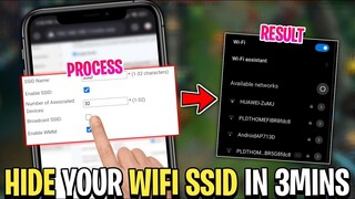 Paano MAG HIDE Ng SSID Sa Lahat Ng WIFI NETWORK!! In 3Mins