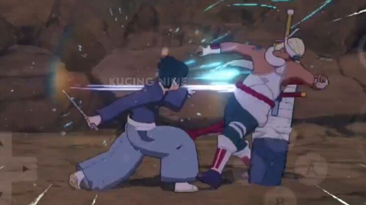 Sasuke Samurai Outfit VS Killer Bee - Naruto Storm connection Gameplay