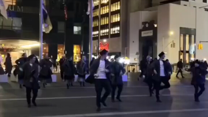 Russians Dance in Midtown Manhattan