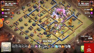CỰC KHỦNG VỚI COMBO RỒNG KI SỸ RỒNG NHÂN BẢN ĐÁNH WAR HALL 14 - COC - Trận 4 #game