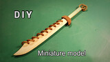 Bamboo Mini Hand-made Model! Nine-ring Blade!