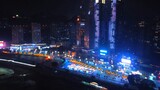 [Zhao Yuzhen x Li Hanyi] Dukungan ulang tahun ❤ Fotografi udara pertunjukan cahaya Menara Kembar Cho