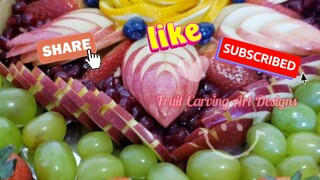 Fresh Fruit Tray Design for any occasion/ Fruit and vegetable carving design