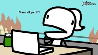 Tiber Cikgu Senyap Masa Kelas Online | Animation Malaysia