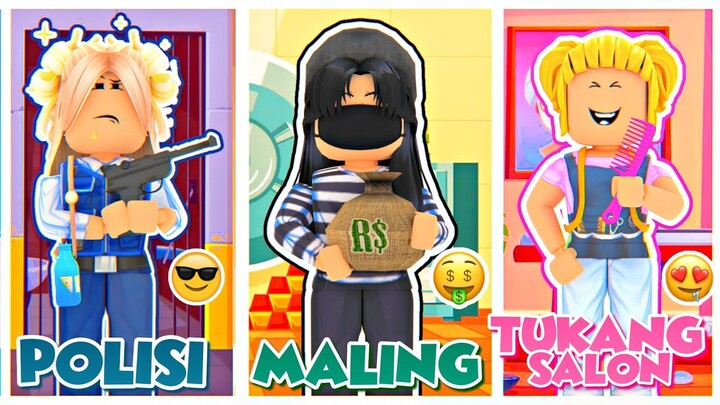 Kita Bisa Kerja Jadi Maling,Polisi,Tukang Salon Di Adoptme ? 👮🙀 || Roblox Indonesia