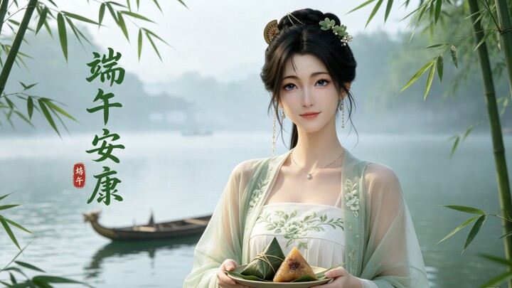 Dragon Boat Festival Greetings from Ordinary Female Characters