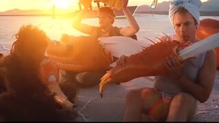 This is also the first time that Tyrannosaurus Rex has eaten imported delicacies.