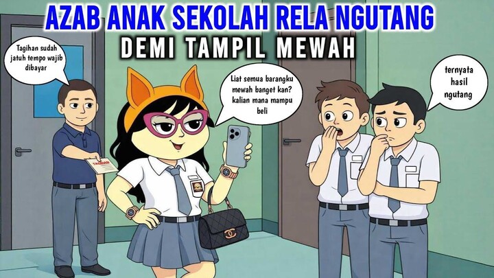 AZAB ANAK SEKOLAH RELA NGUTANG DEMI TAMPIL MEWAH  ANIMASI AZAB